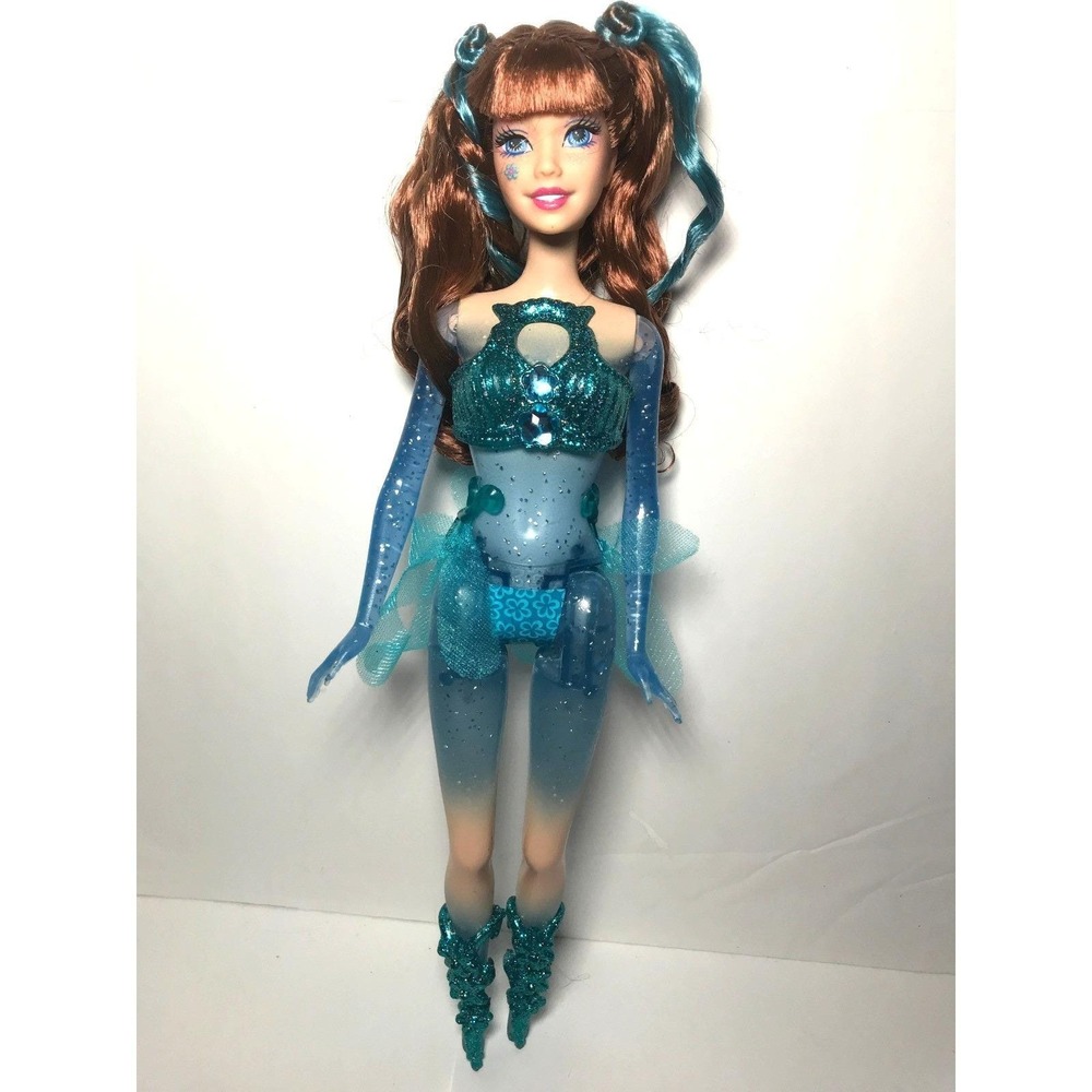 Vintage Fairytopia Jewelia Barbie Doll Blue Glowing Fairy Works 2005 G6262